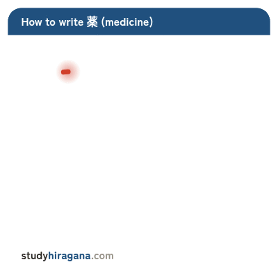 How to write 薬